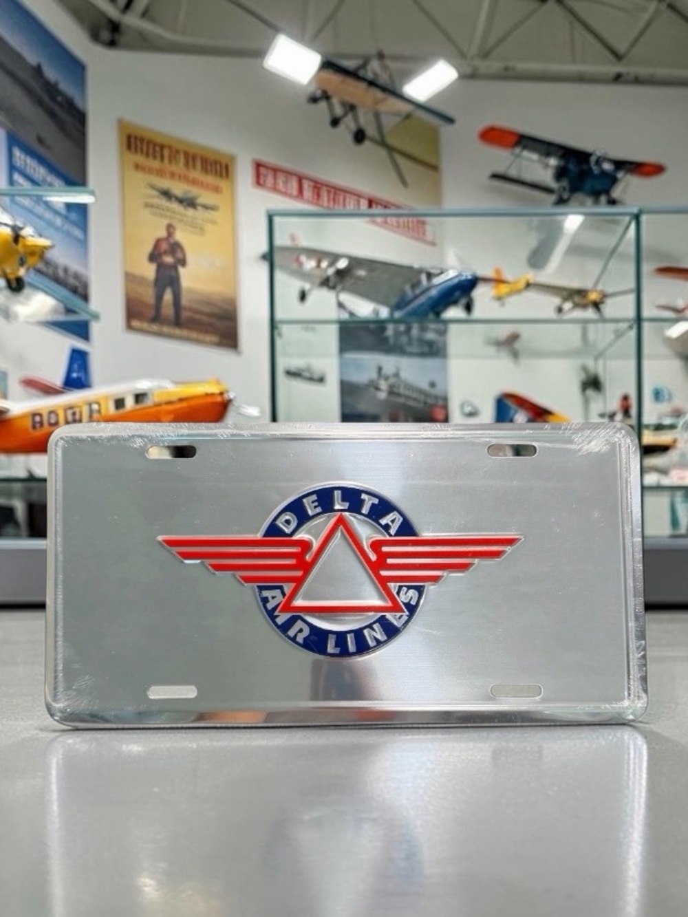 DELTA Air Lines Heritage Aluminum License Plate Sign Delta Difference New